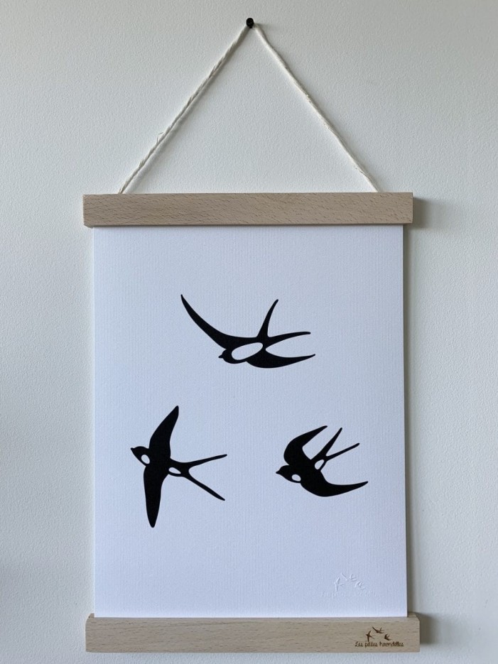 Affiche 30x40 cm - Les hirondelles noires
