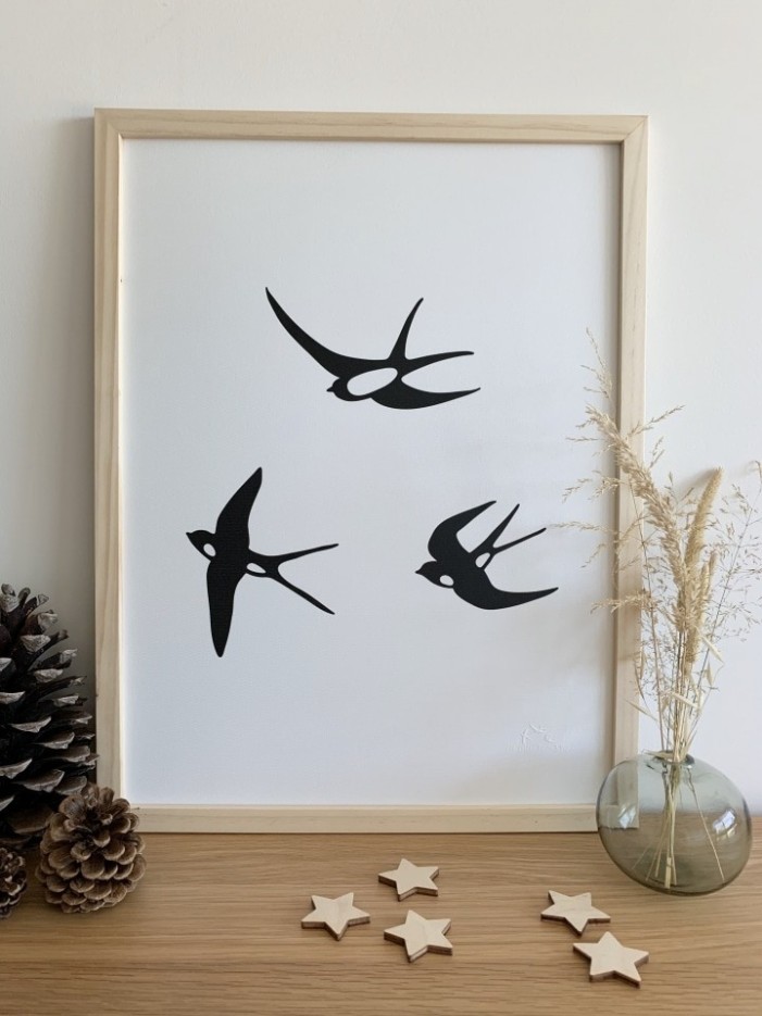 Affiche 30x40 cm - Les hirondelles noires