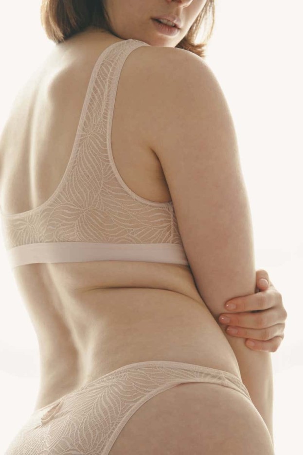 Brassière Savannah dentelle rose pâle en Fibres Recyclées