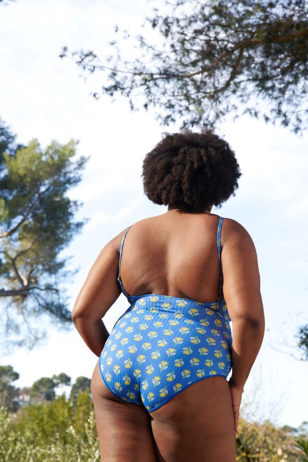 Maillot de bain 1 pièce Luberon Bleu en Fibres Recyclées