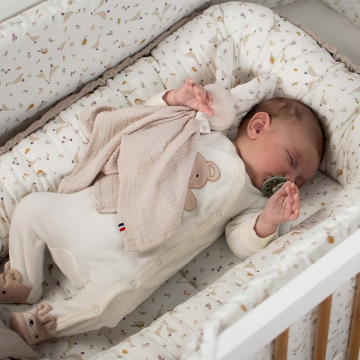 Cocon bébé matelassé nid réducteur de lit en coton, Sidonia