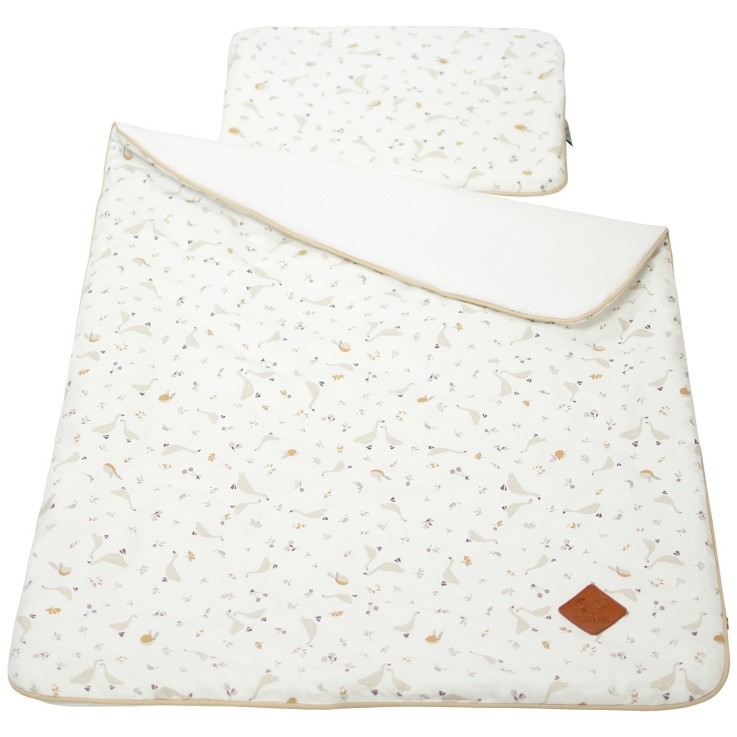 Set coussin et couverture pour berceau et couffin en coton, Sidonia