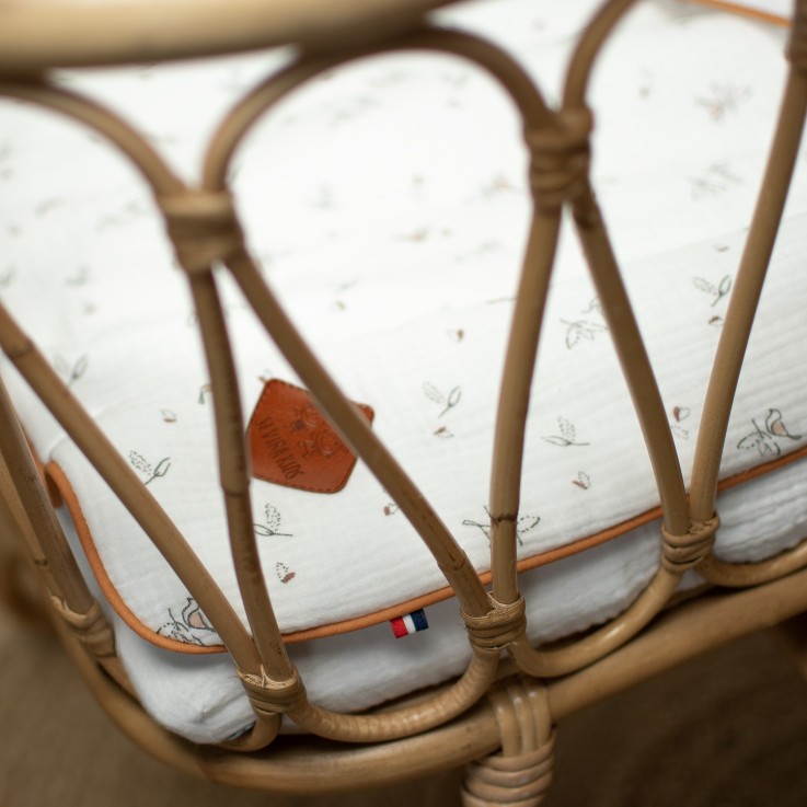 Ensemble coussin et couverture pour berceau et couffin en coton, Melody