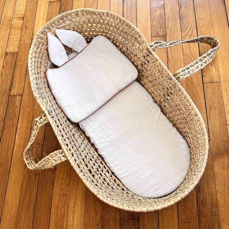 Lot de 3 Draps housses couffin en coton, Safari