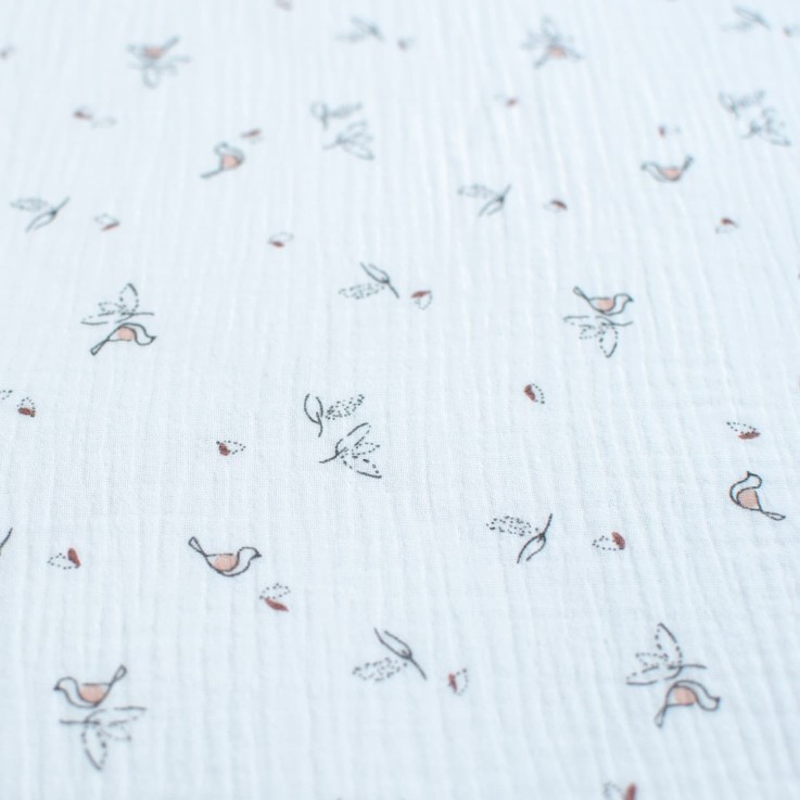 Drap housse berceau en gaze de coton, Melody