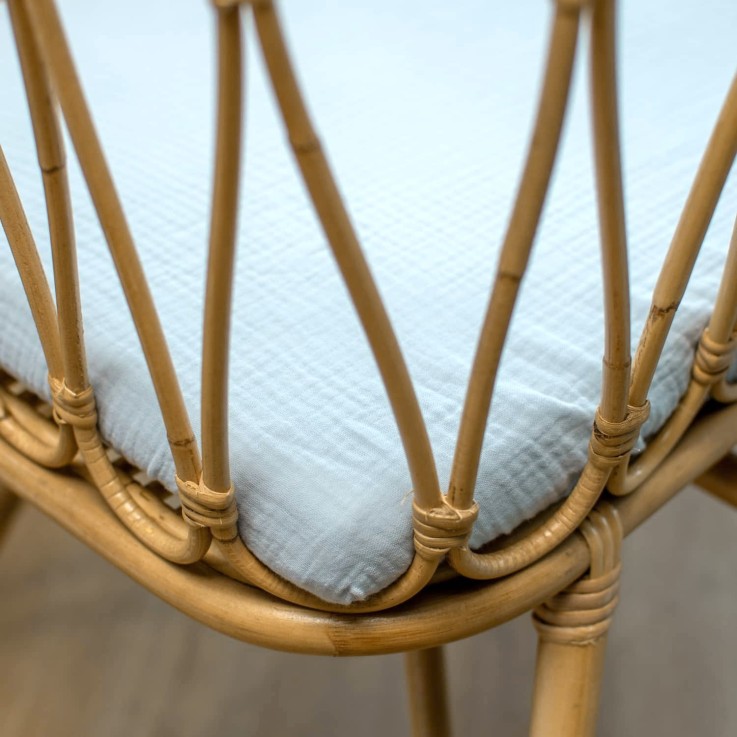 Lot de 3 draps housse berceau en gaze de coton, Uni