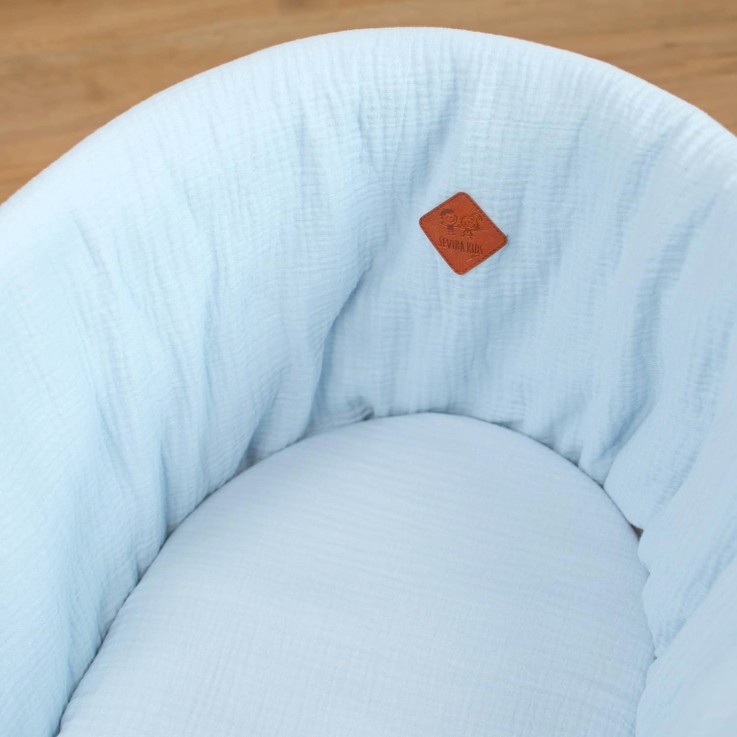 Lot de 3 Draps housses couffin en gaze de coton, Uni