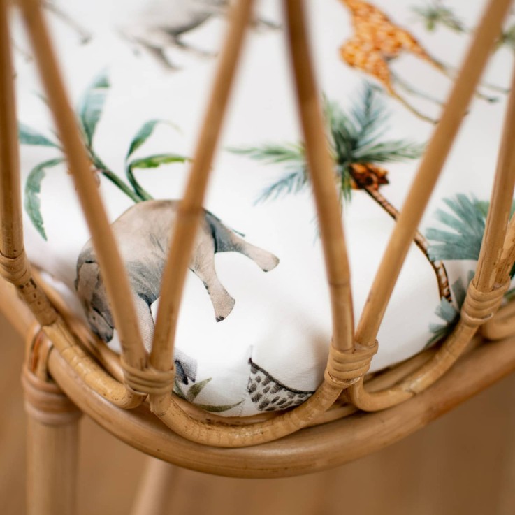 Drap housse berceau en coton, Safari