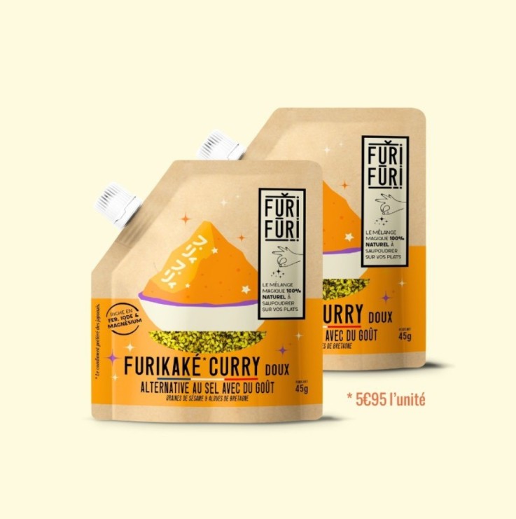 FURIKAKE CURRY DOUX DUO - Alternative au sel - Condiment sésame & algues