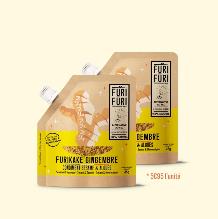 FURIKAKE GINGEMBRE DUO - Alternative au sel - Condiment sésame & algues
