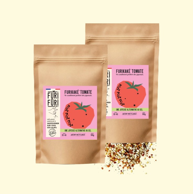 ECO-RECHARGE FURIKAKE TOMATE DUO - Alternative au sel - Condiment sésame & algues