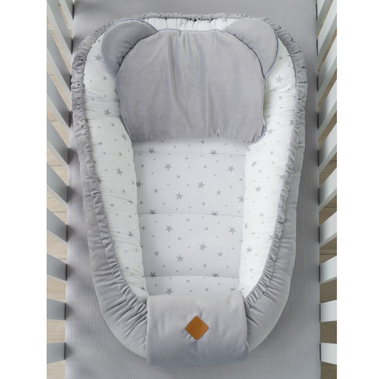 Cocon bébé matelassé velvet - nid réducteur de lit en coton, STELLA