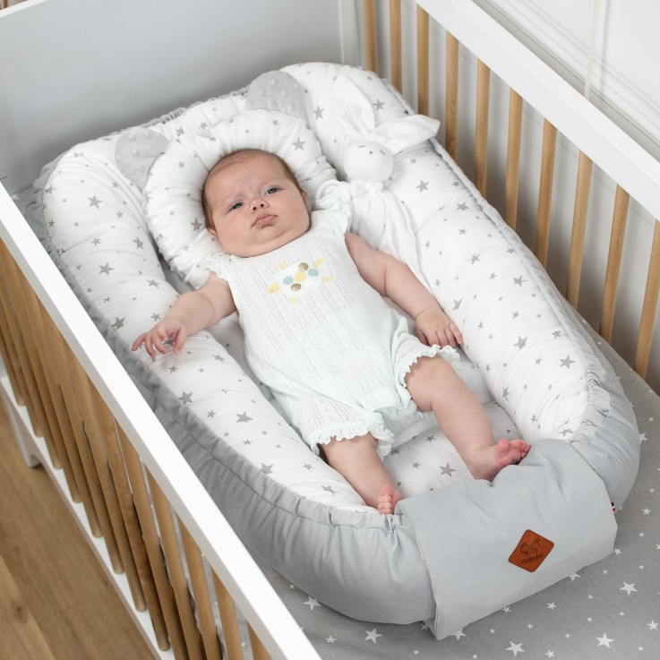 Cocon bébé matelassé velvet - nid réducteur de lit en coton, STELLA