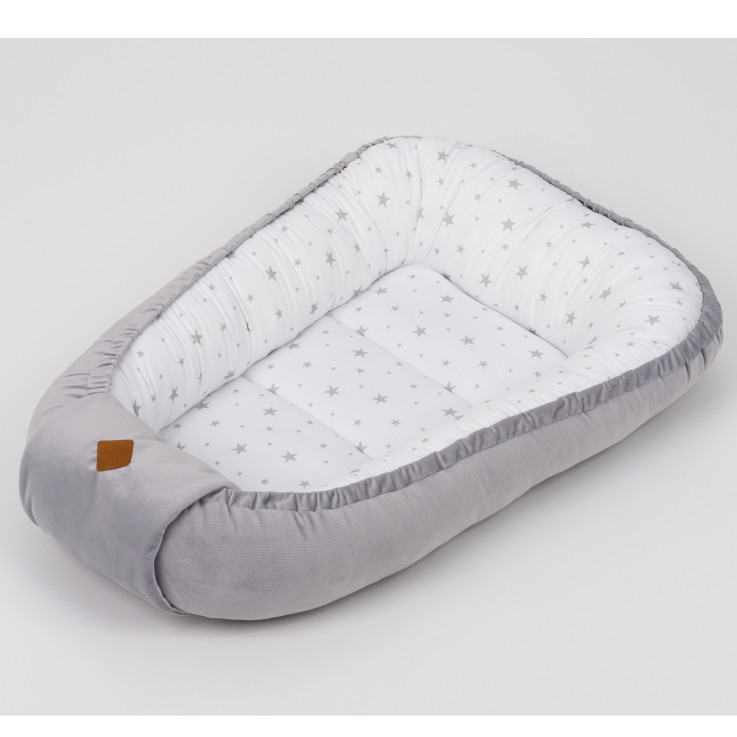 Cocon bébé matelassé velvet - nid réducteur de lit en coton, STELLA