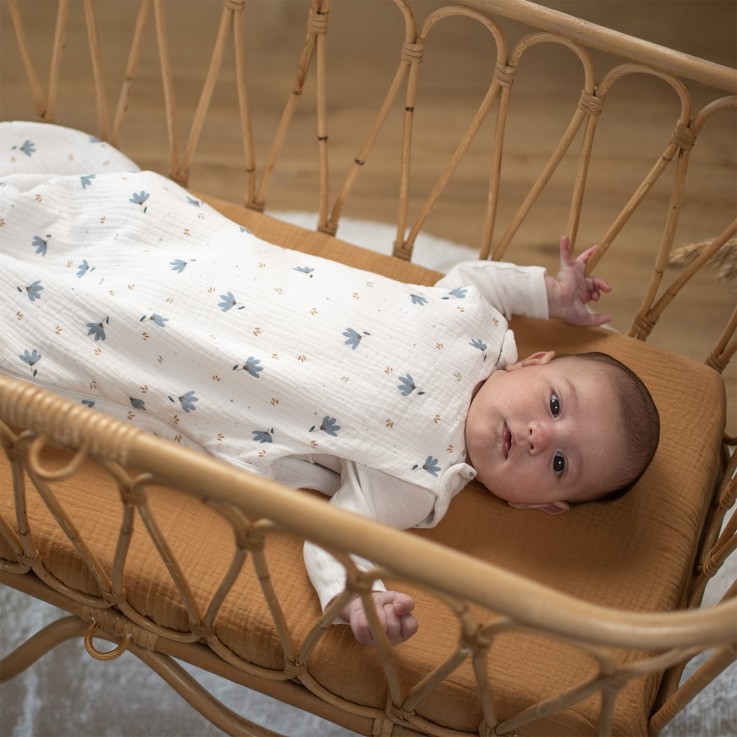 Drap housse berceau en gaze de coton, Jeanne