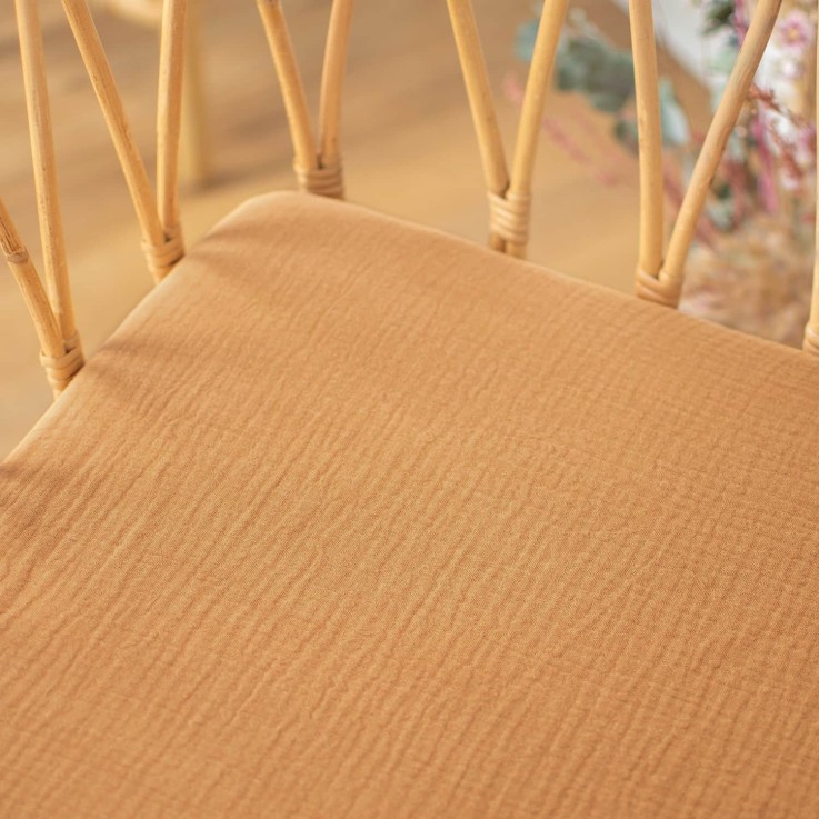 Drap housse berceau en gaze de coton, Jeanne