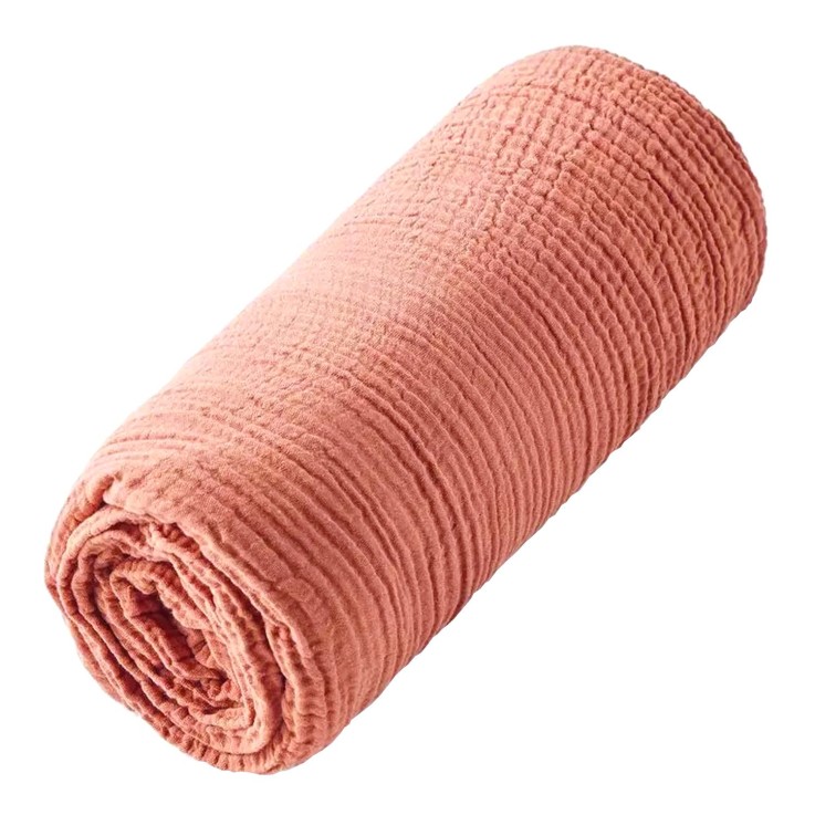Drap housse uni en gaze de coton