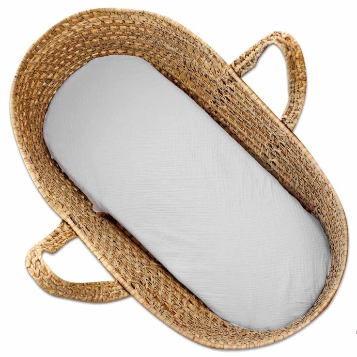 Drap housse couffin ovale en gaze de coton, Jeanne