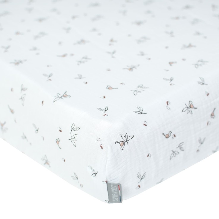 Drap-housse en gaze de coton, Melody