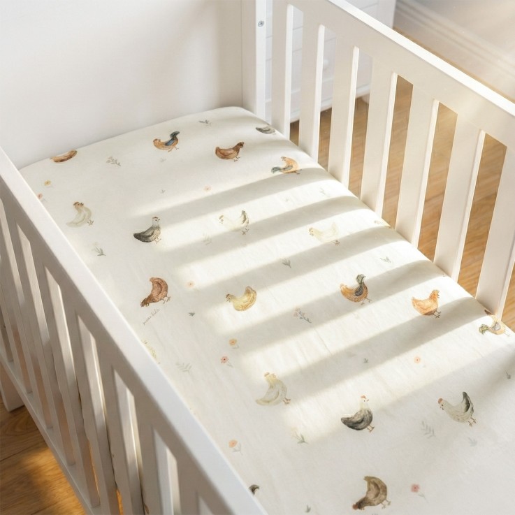 Drap housse en satin de coton, GALLINA