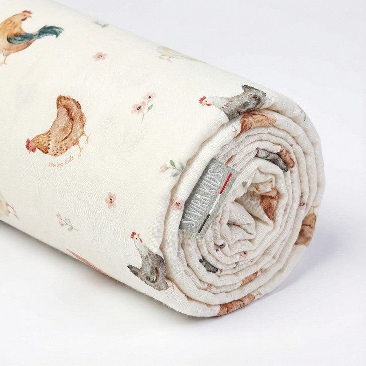 Drap housse en satin de coton, GALLINA
