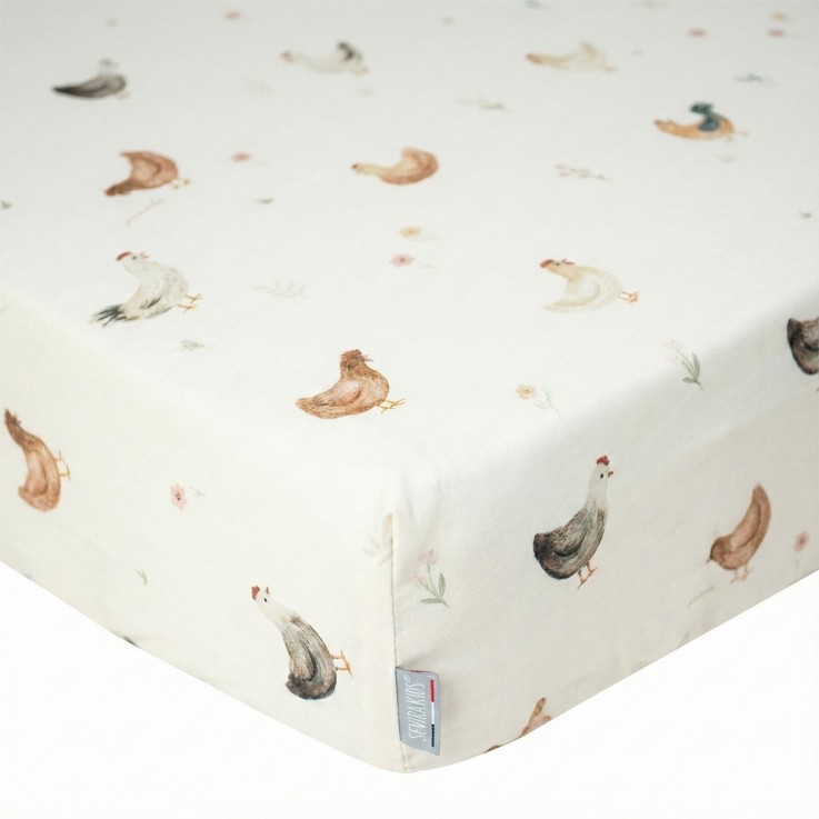 Drap housse en satin de coton, GALLINA