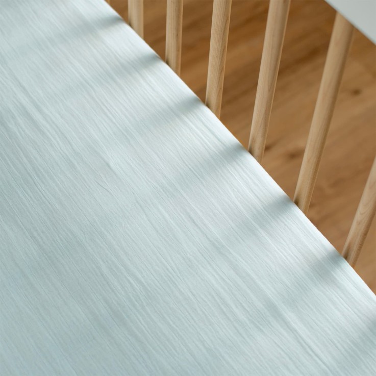 Drap housse en gaze de coton à carreaux