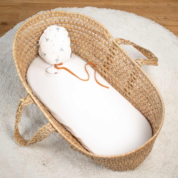 Drap housse couffin en coton jersey, Uni