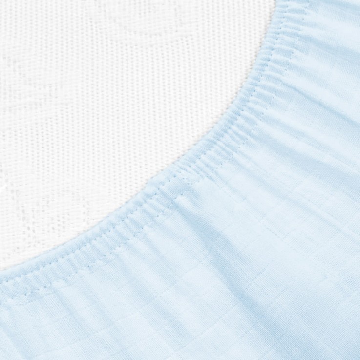 Drap housse couffin en double gaze de Coton à carreaux