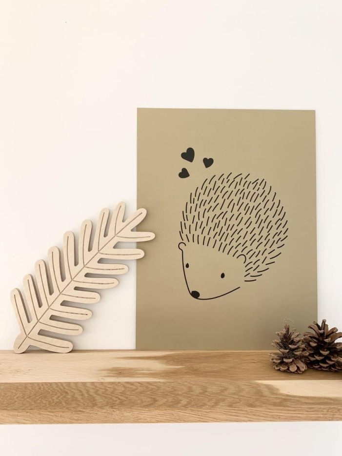 Décoration en bois murale Petit format - Branche de pin