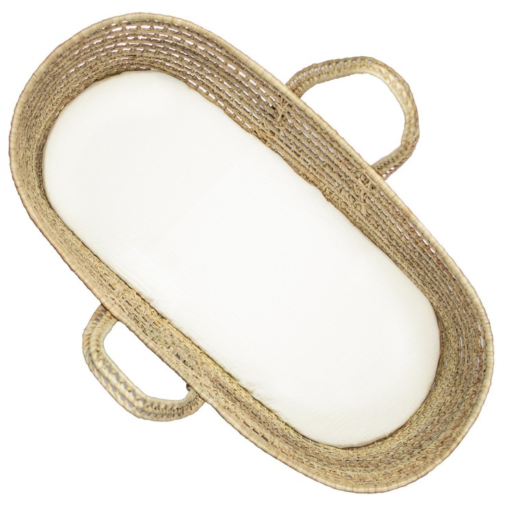 Drap housse couffin ovale en gaze de coton, Jeanne