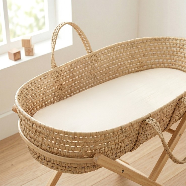 Drap housse couffin ovale en gaze de coton, Jeanne
