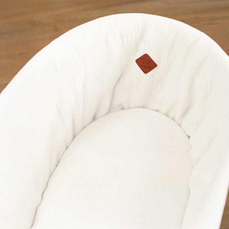 Drap housse couffin ovale en gaze de coton, Jeanne