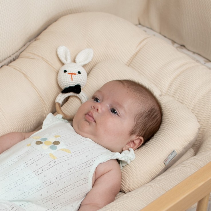 Coussin cale-tête ergonomique en coton, Nid d'abeille