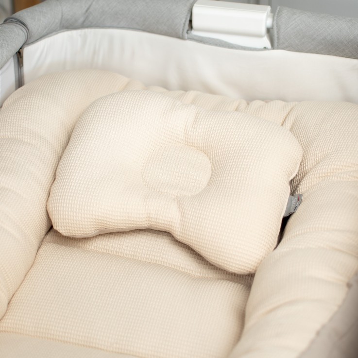 Coussin cale-tête ergonomique en coton, Nid d'abeille