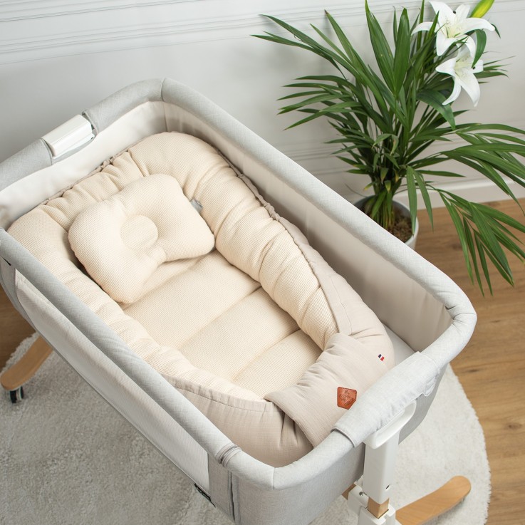 Coussin cale-tête ergonomique en coton, Nid d'abeille