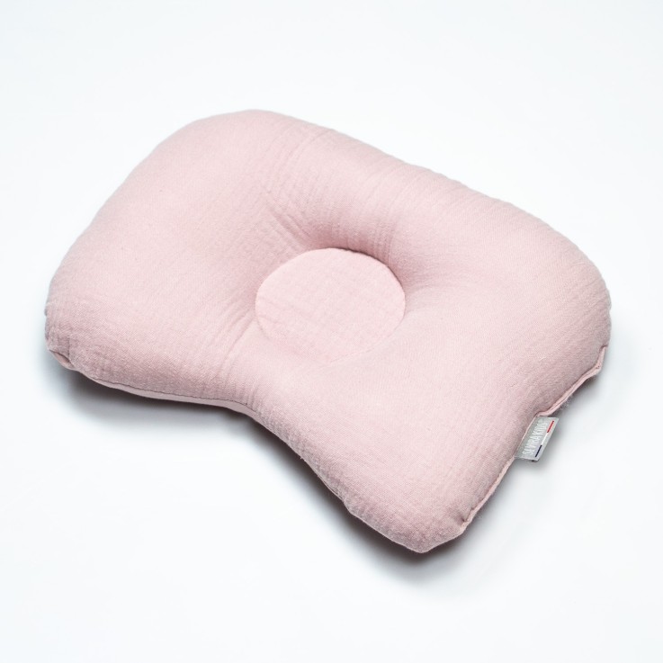 Coussin cale-tête ergonomique en gaze de coton, Jeanne