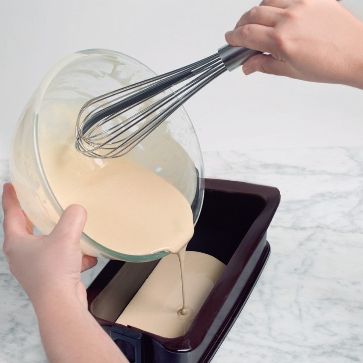 Fouet en inox 32 cm avec grattoir en silicone en acier inoxydable (inox)