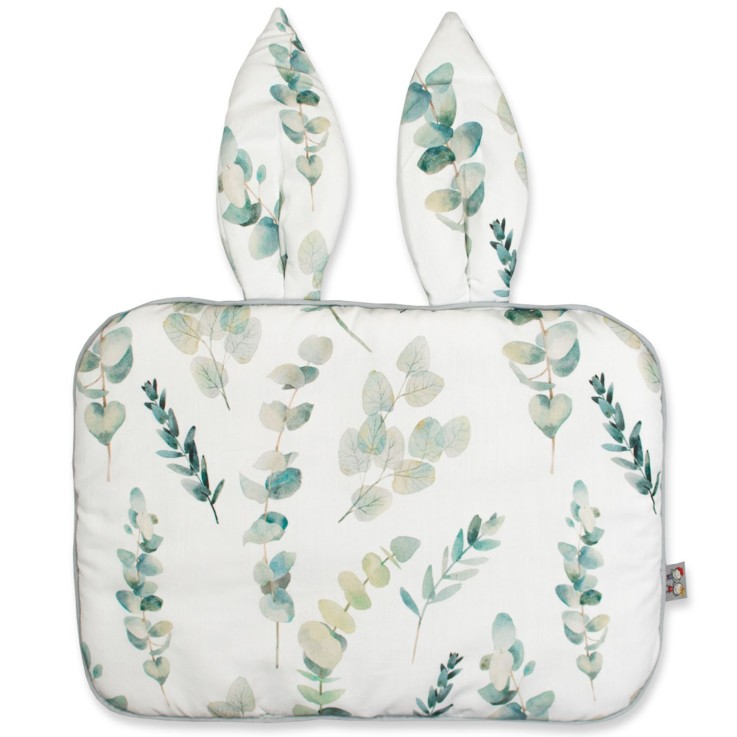 Oreiller extra plat lapin en coton, Eucalyptus
