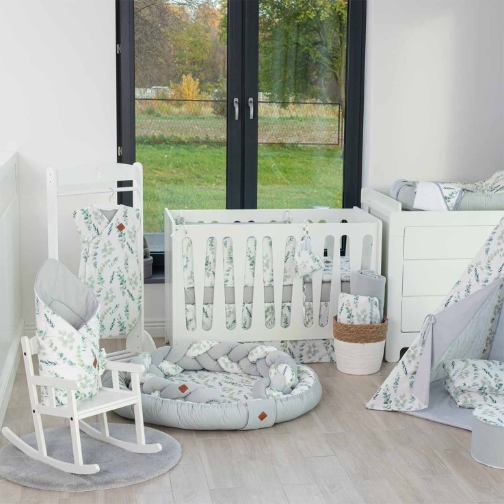 Oreiller extra plat lapin en coton, Eucalyptus
