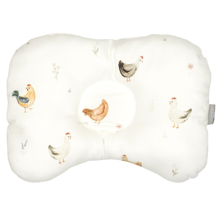 Coussin cale-tête ergonomique en satin de coton, GALLINA