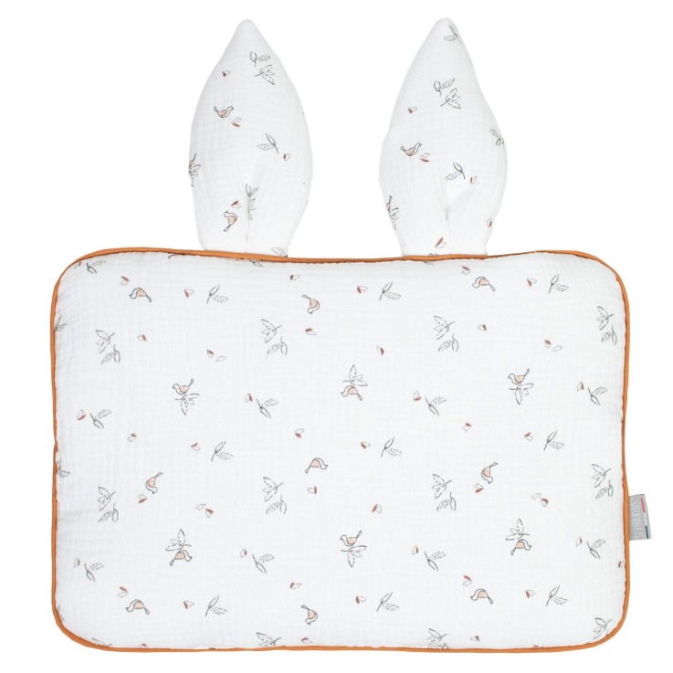 Oreiller extra plat lapin en gaze de coton, Melody