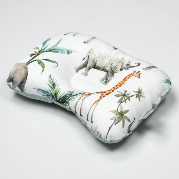 Coussin cale-tête ergonomique en coton, Safari