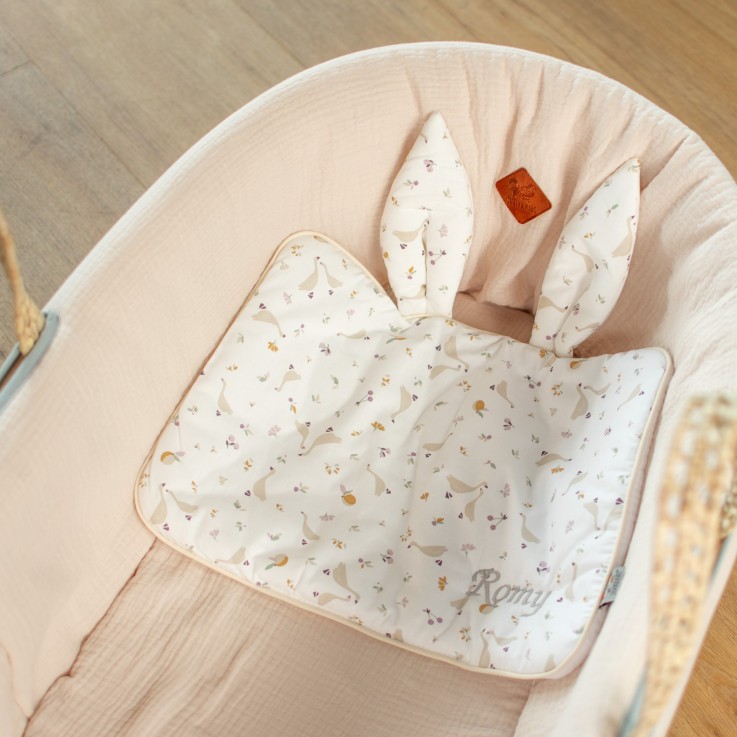 Oreiller extra plat lapin en coton, Sidonia