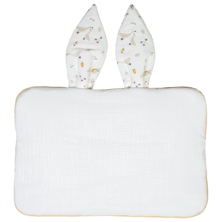 Oreiller extra plat lapin en coton, Sidonia