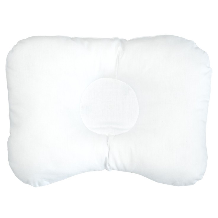 Coussin cale-tête ergonomique en gaze de coton, Bleuet