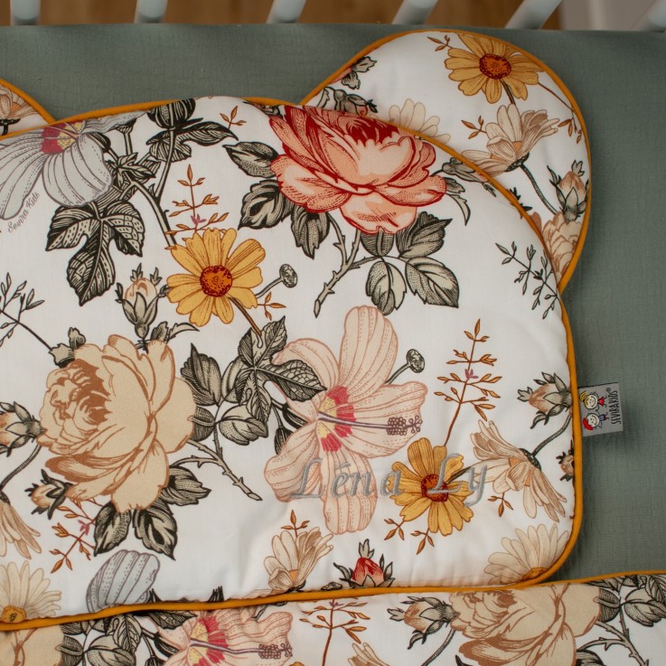 Oreiller coussin plat réversible en coton, Néo Vintage