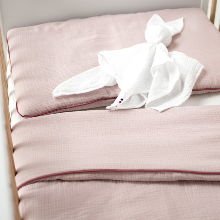 Couette et oreiller prêt à dormir en coton, Jeanne