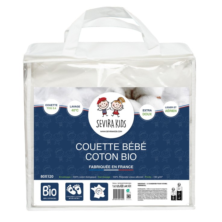 Couette bébé toute saison coton bio