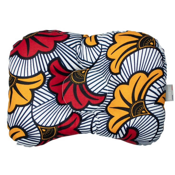 Coussin cale-tête ergonomique wax en coton, Fleurs de mariage